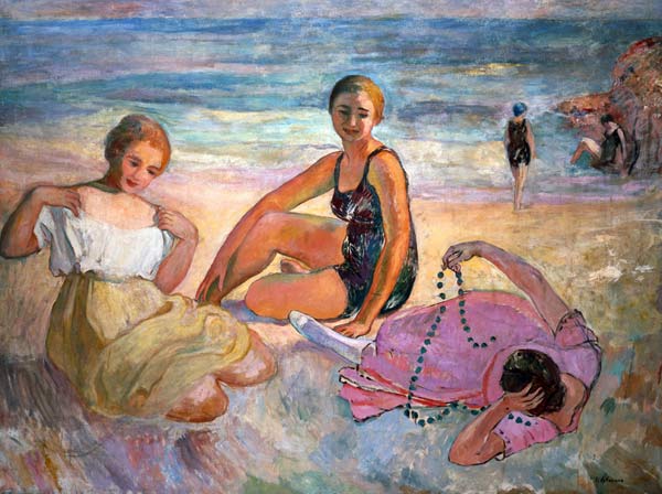 Frauen am Meeresstrand. van Henri Lebasque