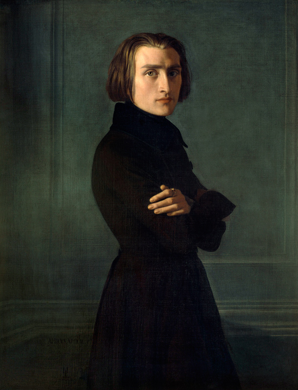 Schilderij van Franz Liszt van Henri Lehmann