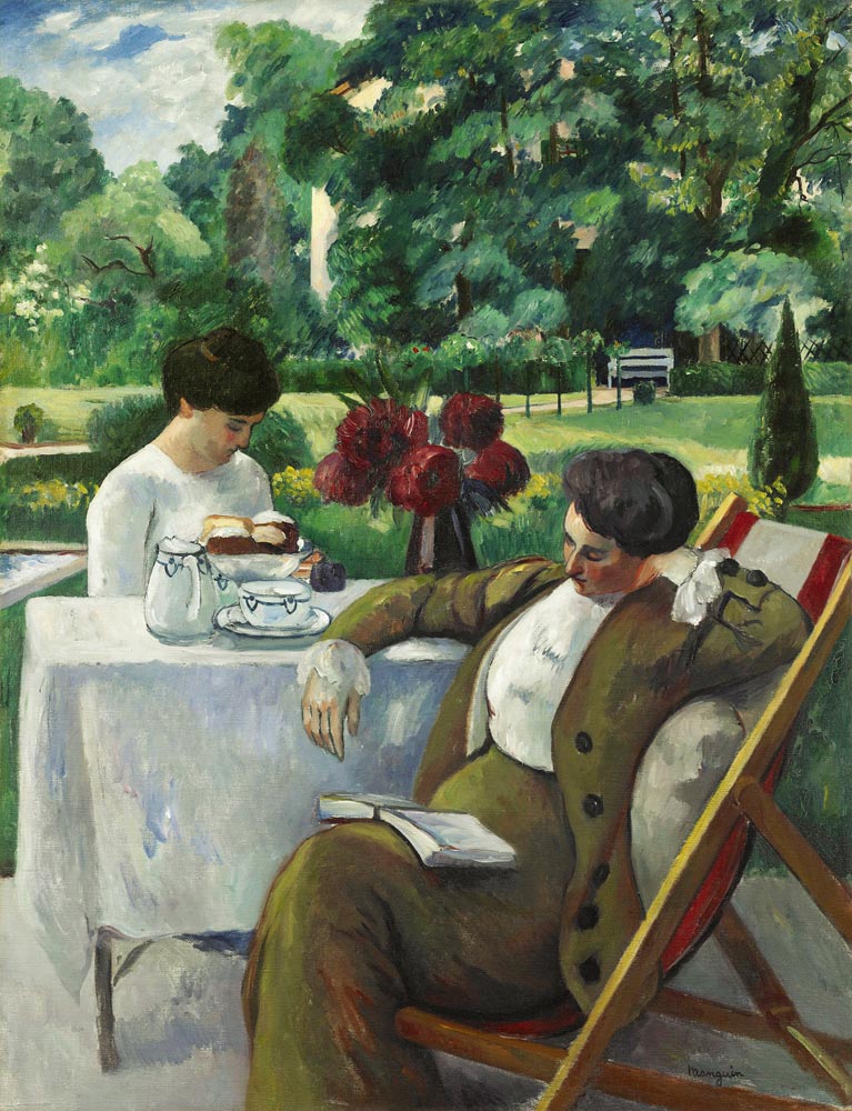 Tea Time at the Villa Flora, Winterthur van Henri Manguin