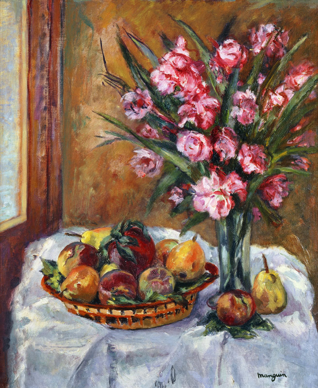 Oleander and Fruit; Lauriers Roses et Fruits, 1941 van Henri Manguin