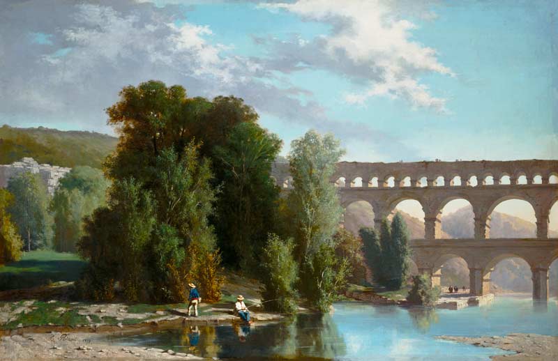 View of the Pont du Gard van Henri Marie Poinsot