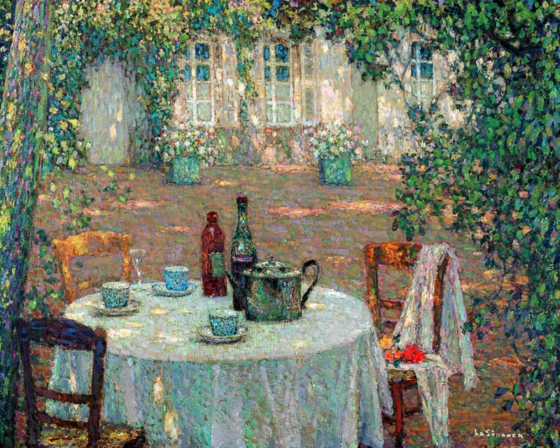 La table au soleil   van Henri Eugene Augustin Le Sidaner