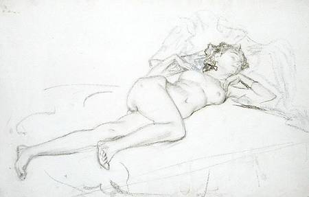 A Sleeping Nude van Henry Bryson Burroughs