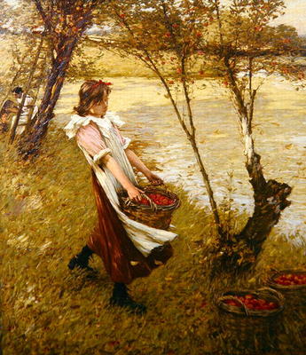 In the Orchard, Haylands, Graffham (oil on canvas) van Henry Herbert La Thangue