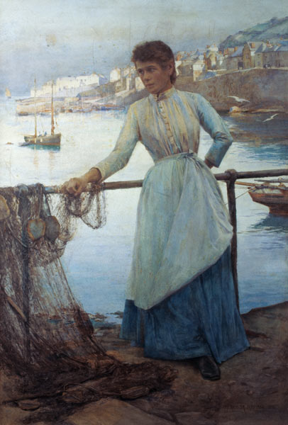 Girl in Blue van Henry Meynell Rheam