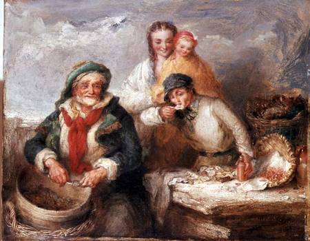 Sketch for 'Oysters, Young Sir?' van Henry Perlee Parker