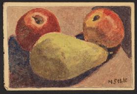 Apples and pears, c.1930 (pencil & w/c on paper)