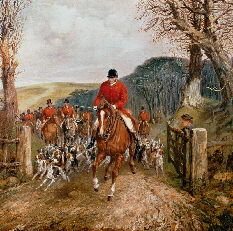 A Hunt Going Through A Gate van Henry Thomas Alken