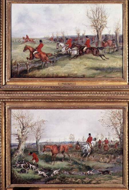 Pair of Hunting Scenes van Henry Thomas Alken