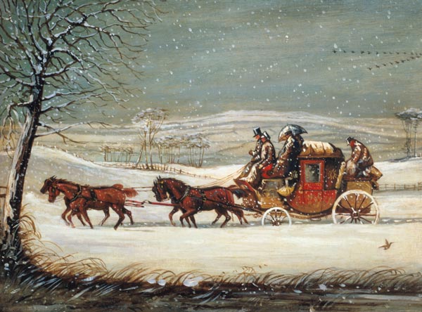 The Royal Mail in Winter van Henry Thomas Alken