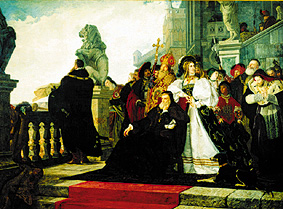 Bestätigung der Privilegien des Adels durch Sigismund I. von Polen van Henryk Hipolit Rodakowski