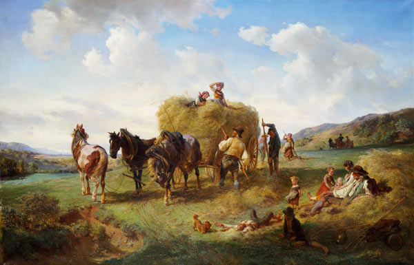 The Hay Harvest van Hermann Kauffmann