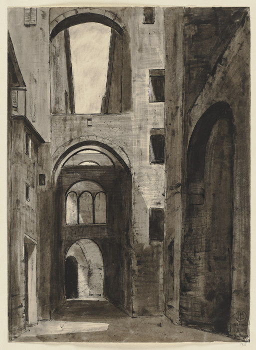 Via Galluzza, Siena van Hermann Lismann