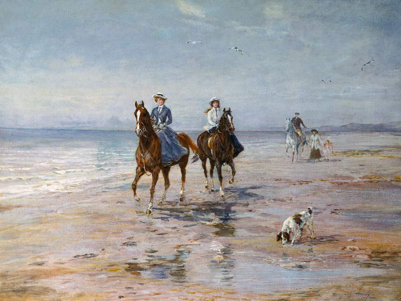 A Ride on the Beach, Dublin van Heywood Hardy