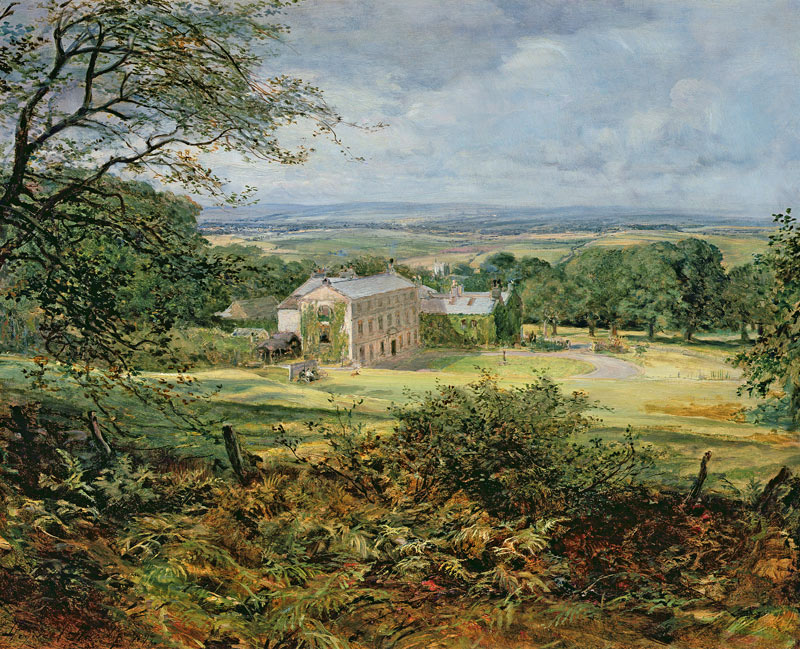 English landscape with a house van Heywood Hardy