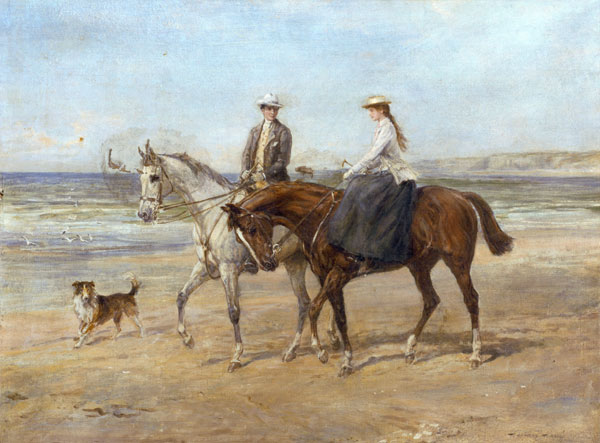 Riders on the Shore van Heywood Hardy