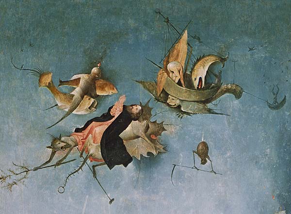 Detail of the left-hand panel, from the Triptych of the Temptation of St. Anthony van Hieronymus Bosch Hieronymus Bosch