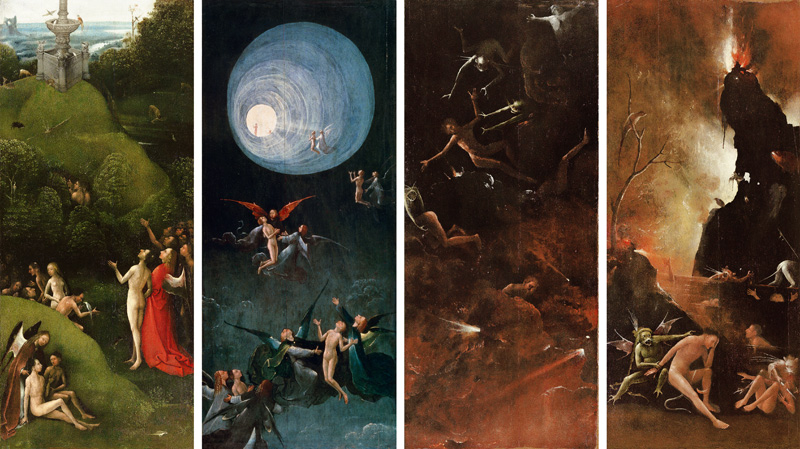 Visioenen van het graf, 4 panelen van Hieronymus Bosch Hieronymus Bosch
