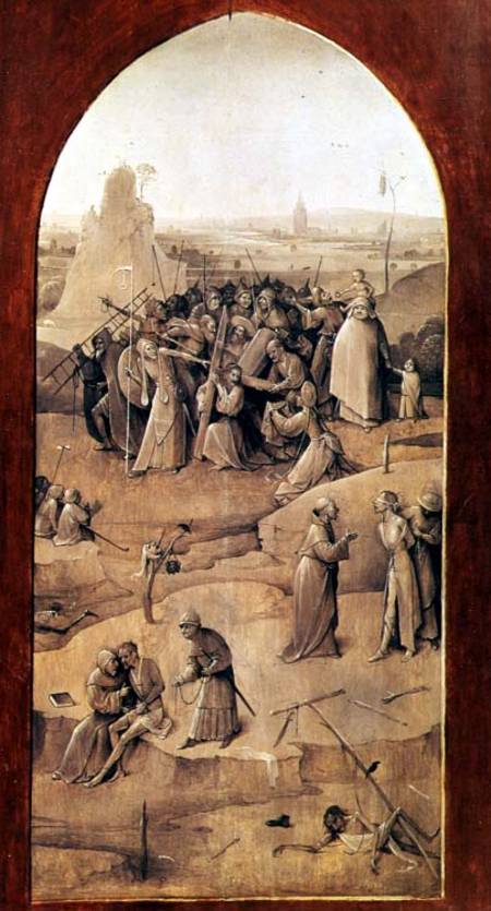 Christ on the Road to Calvary, from the Temptation of St. Anthony triptych (outside of right panel) van Hieronymus Bosch Hieronymus Bosch