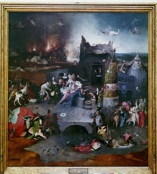 The Temptation of Saint Anthony (Central panel of a triptych) van Hieronymus Bosch Hieronymus Bosch