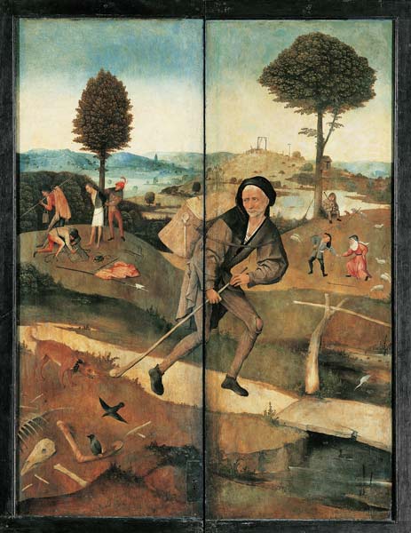 The Peddler (The Haywain Triptych, reverse) van Hieronymus Bosch Hieronymus Bosch