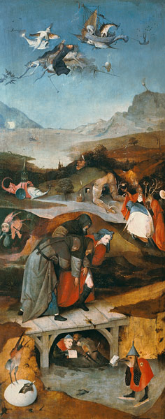 Temptation of St. Anthony (left hand panel) van Hieronymus Bosch Hieronymus Bosch