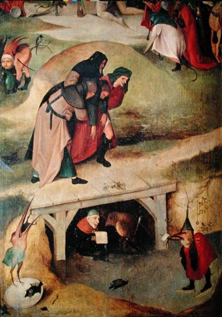Temptation of St. Anthony, detail from left hand panel of the triptych van Hieronymus Bosch Hieronymus Bosch