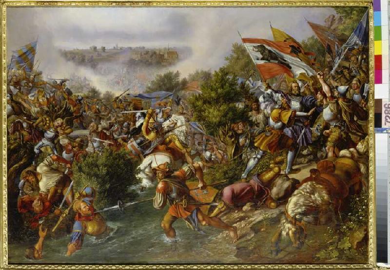 Die Schlacht bei St. Jakob. van Hieronymus Hess