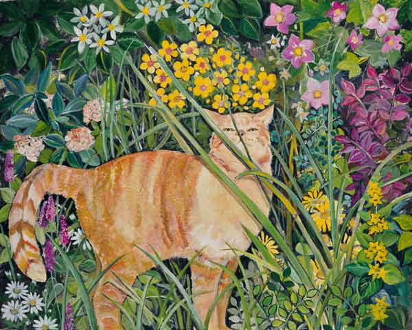 Cat and Long Grass, 1996  van Hilary  Jones