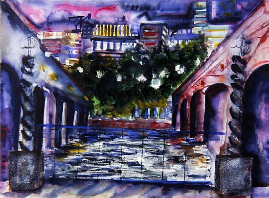 The Thames at Night, 2005 (w/c on paper)  van Hilary  Rosen