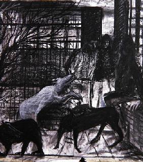 London N8, 2004-05 (charcoal on paper) 