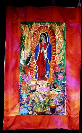 Celebration to the Virgin of Guadeloupe, 2005 (dyes on silk)  van Hilary  Simon
