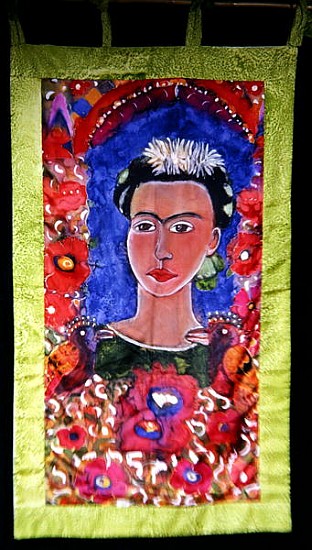 Respects to Frida Kahlo (1910-54) 2005 (dyes on silk)  van Hilary  Simon