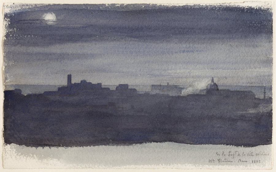 View of Rome at Night van Hippolyte Flandrin
