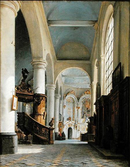 Interior of the Church of St. Denis, Saint-Omer van Hippolyte Victor V. Sebron