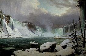 Panorama der Niagara-Fälle im Winter