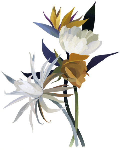 An imaginary flower with a white base van Hiroyuki Izutsu