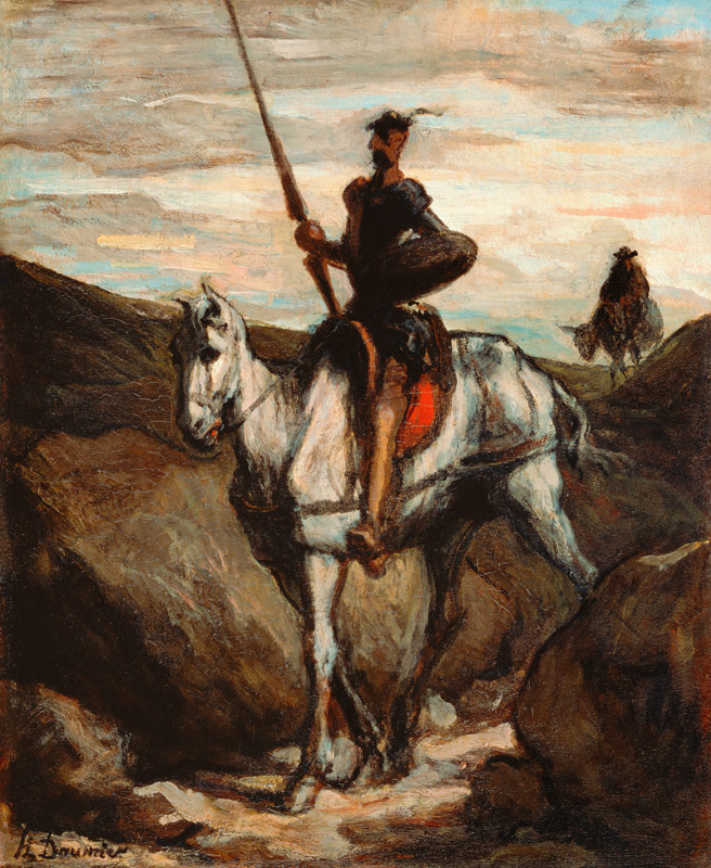 Don Quichotte et Sancho Pança lll van Honoré Daumier