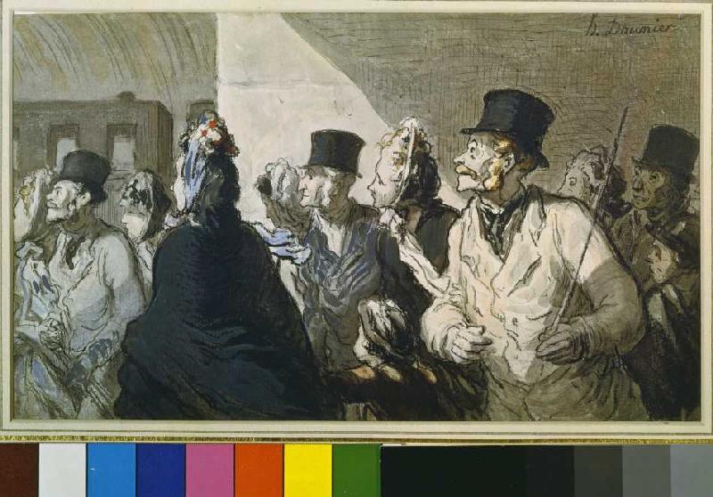 Die Abfahrt des Zuges. van Honoré Daumier