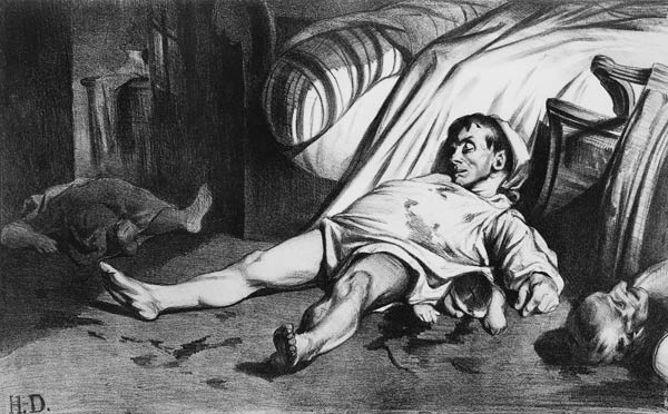 Daumier, Rue Transnonain, 15.4.1834 van Honoré Daumier