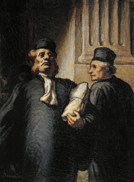 Zwei Advokaten van Honoré Daumier