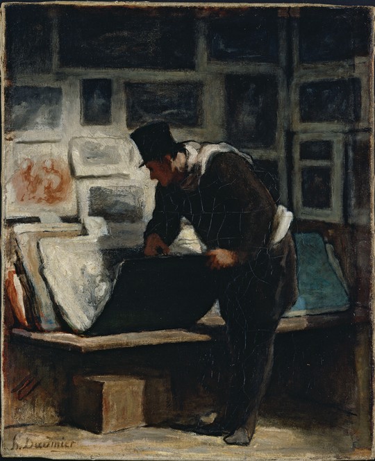 The Prints Collector van Honoré Daumier