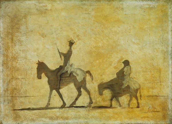 Don Quichote und Sancho Pansa. van Honoré Daumier
