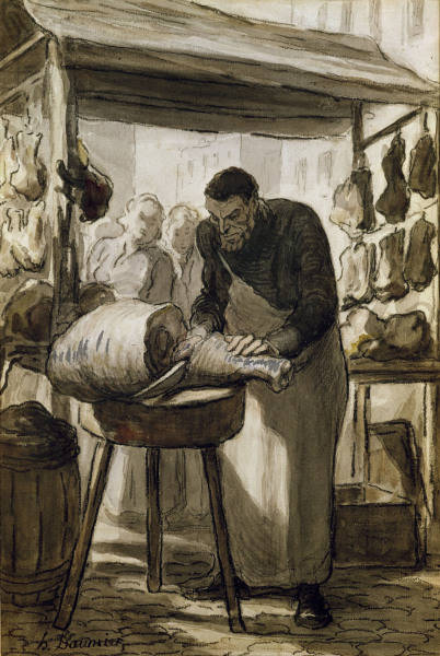 Honore Daumier, Der Fleischer van Honoré Daumier