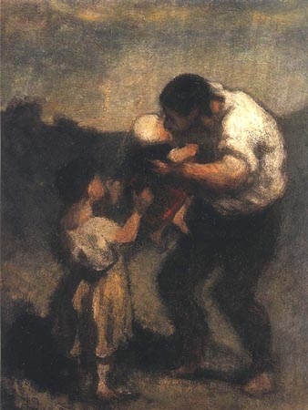 La Baiser van Honoré Daumier