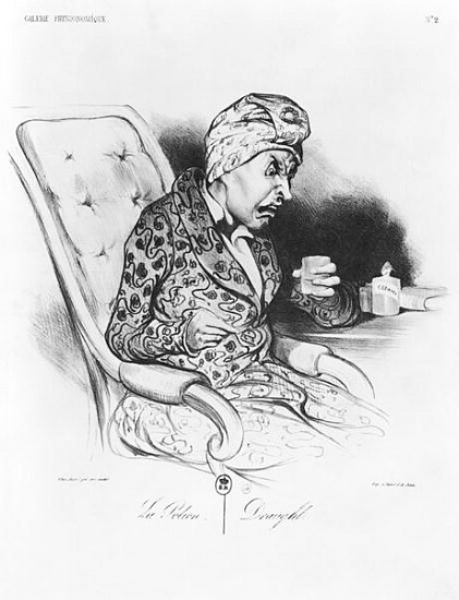La Potion, Draught, from ''Galerie physionomique'', plate 2 from ''Le Charivari'', 19th November 183 van Honoré Daumier