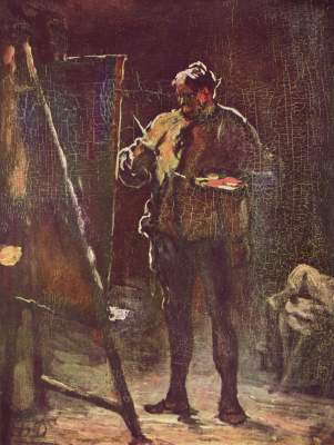 Der Maler vor der Staffelei van Honoré Daumier