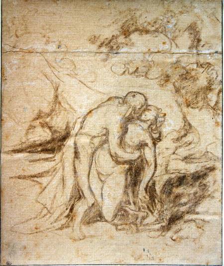 Phrosine and Melidore or, The Kiss van Honoré Daumier