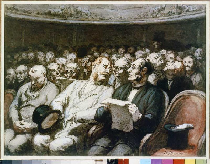 Theaterpause van Honoré Daumier