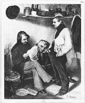 Memories of Sainte-Pelagie, illustration from ''Le Charivari'', 14th March 1843